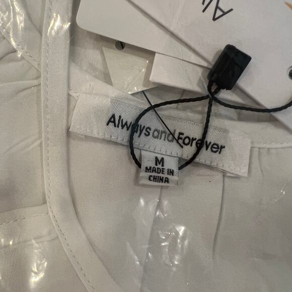 NWT Francesca's Always and Forever White Button Front Tank Top - Picture 8 of 10